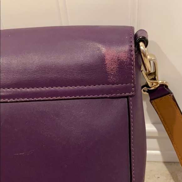 Kate Spade Purple Leather Saddlebag Shoulder Bag - Picture 12 of 14